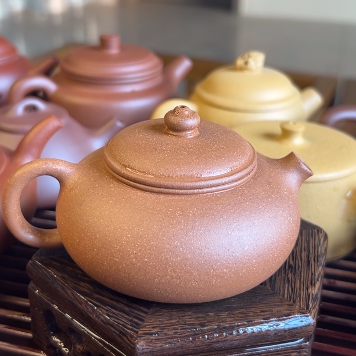 紫砂茶案五彩扁西施150cc