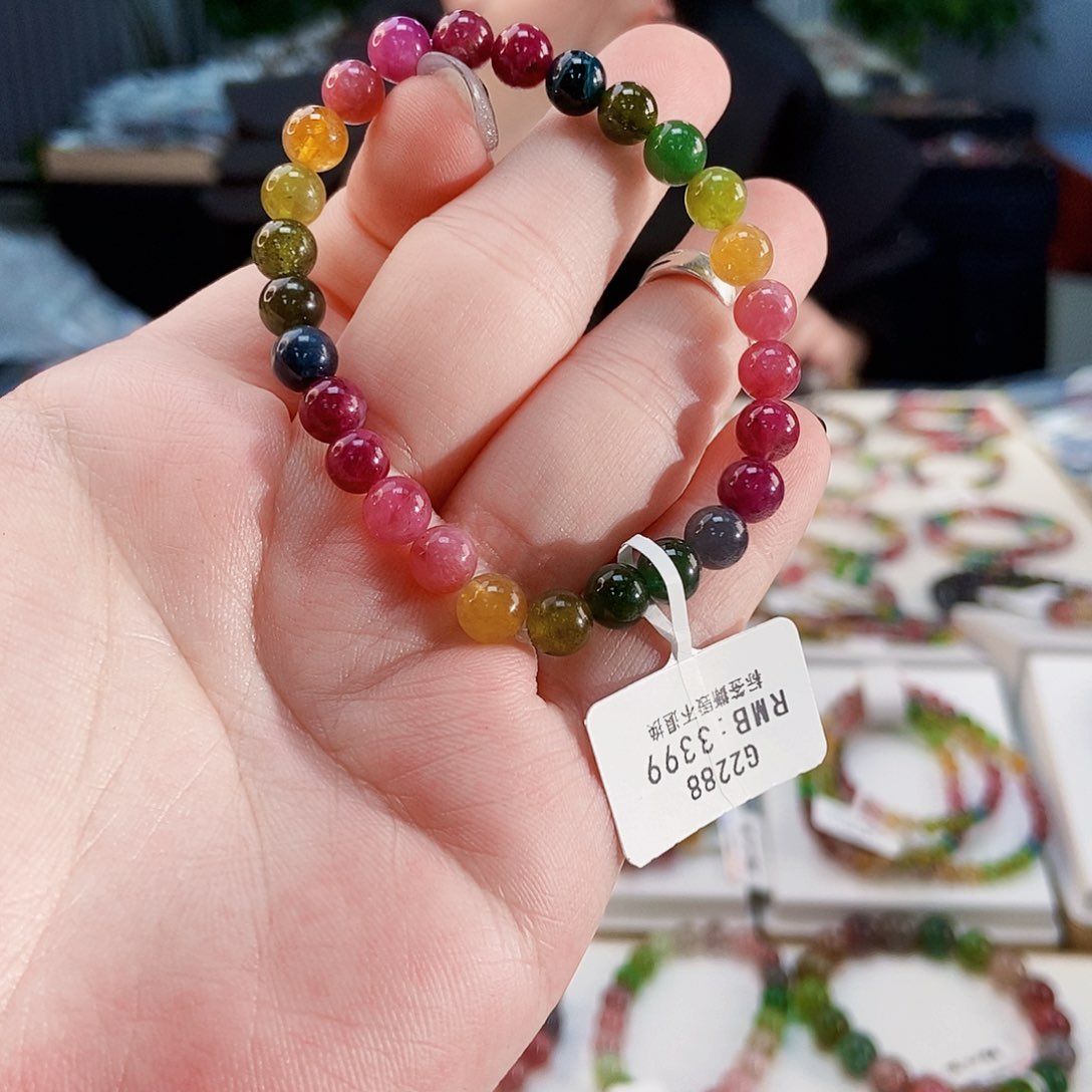 碧玺手链未镶嵌G2288单圈颜色微差发1