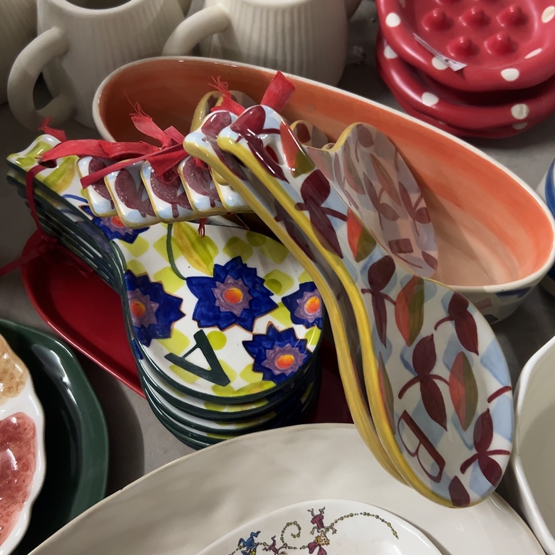 搪瓷微瑕两个不同花色饭勺每款两个