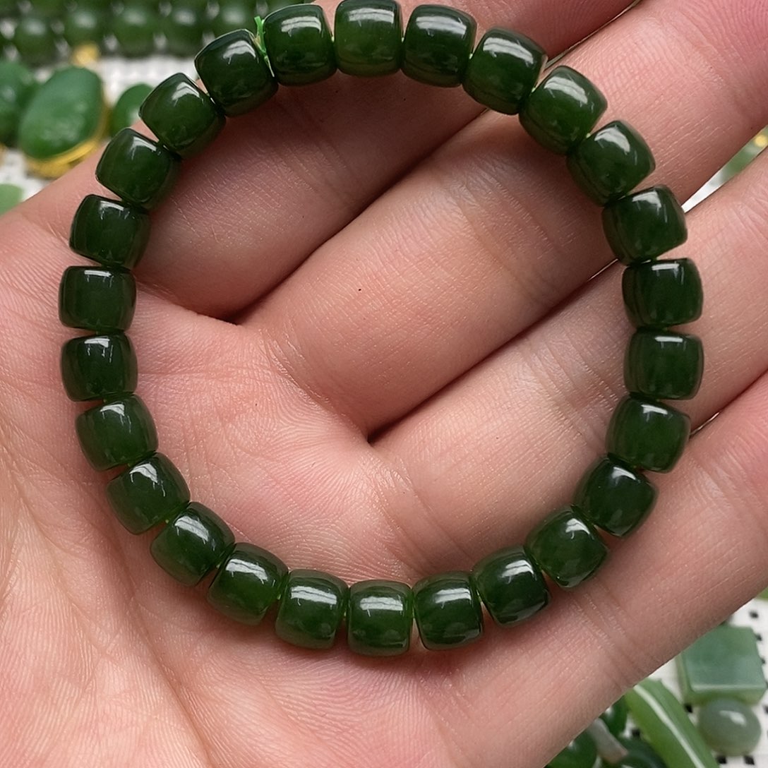 手链未镶嵌和田玉（碧玉）
