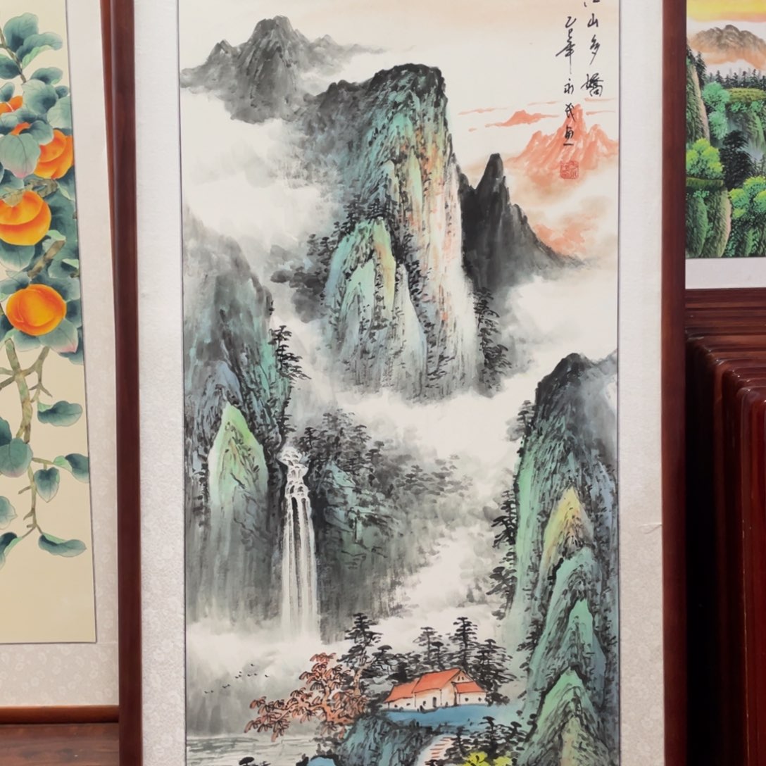 国画带框尺寸63*123厘米