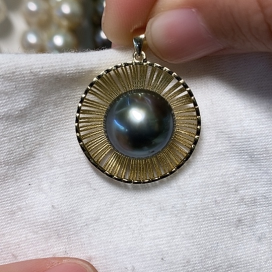 海水珍珠颈饰银S925镶嵌13-14