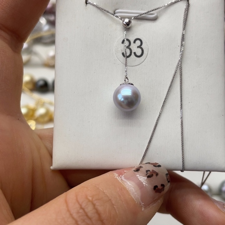 海水珍珠项链18K金镶嵌