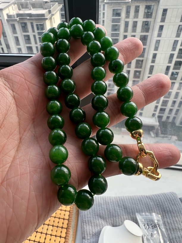 和田玉碧玉项链9➕