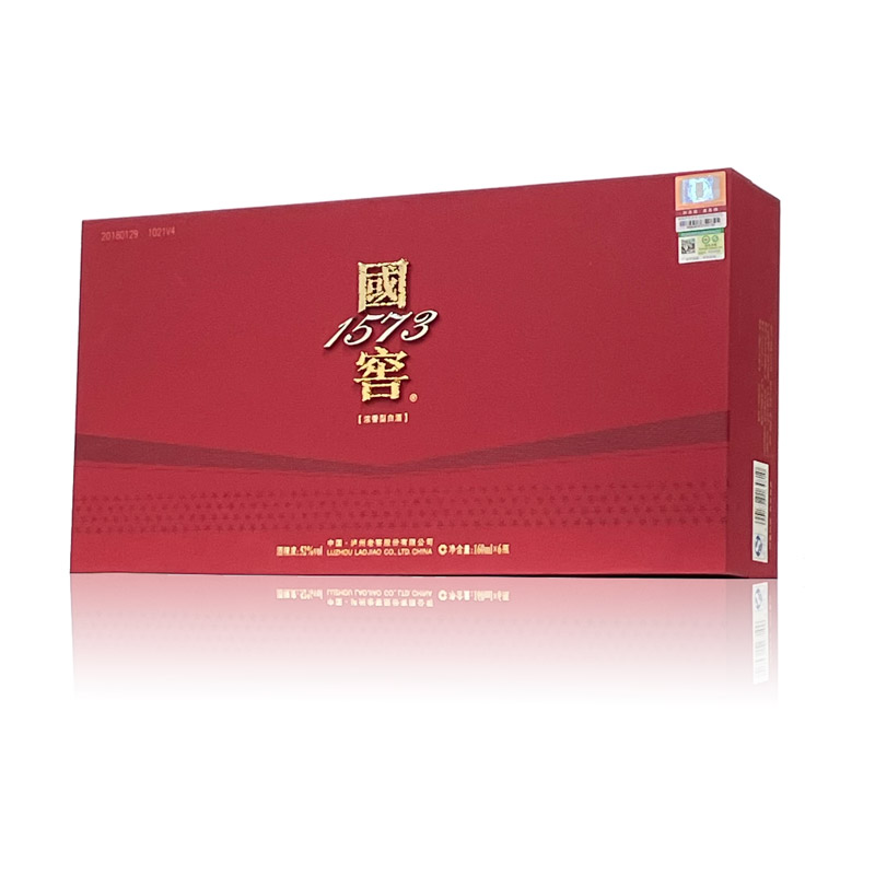 国窖15732018年浓香型白酒52度160ml*6瓶礼盒装 送人自饮52度