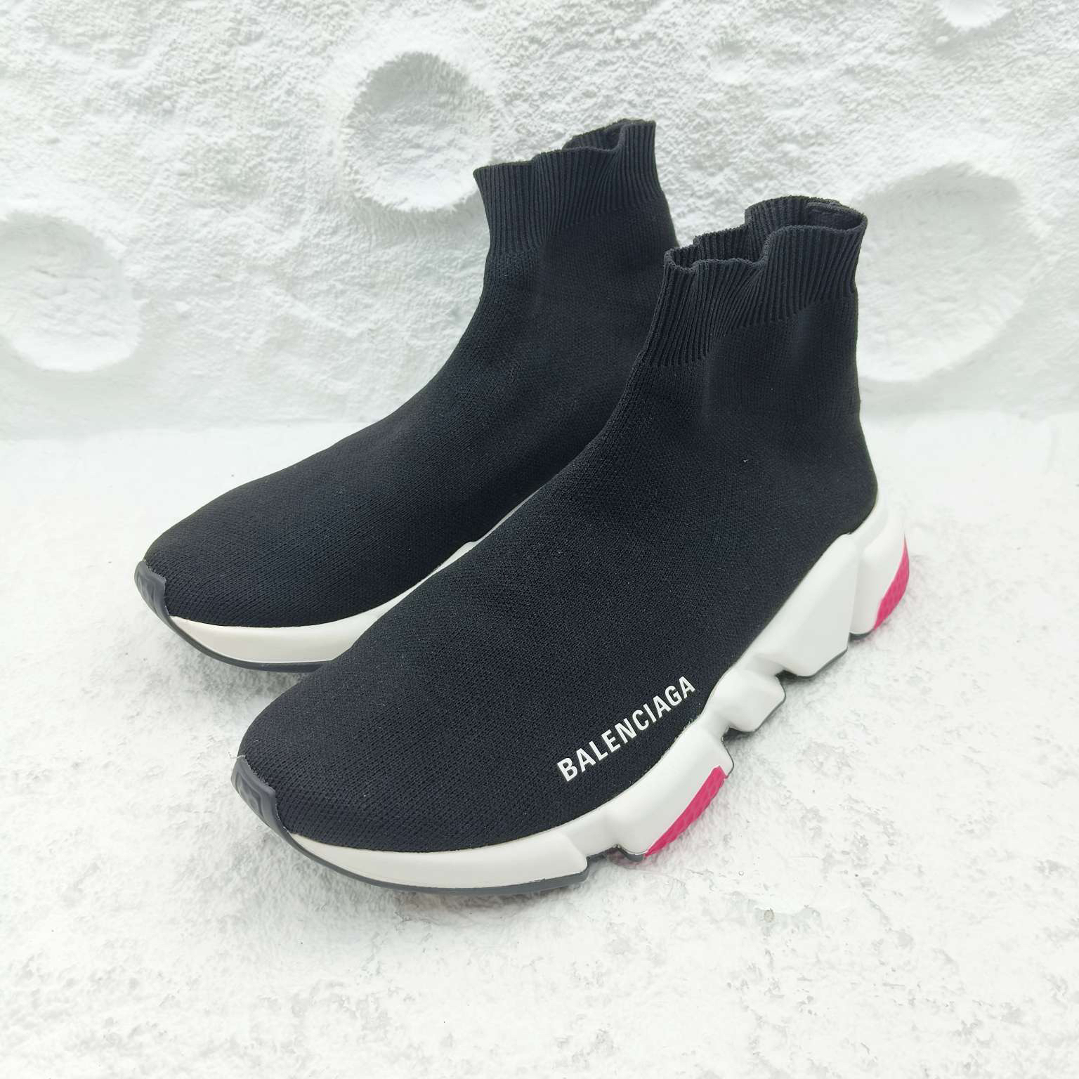 99新 Balenciaga/巴黎世家 黑色袜靴/针织时尚