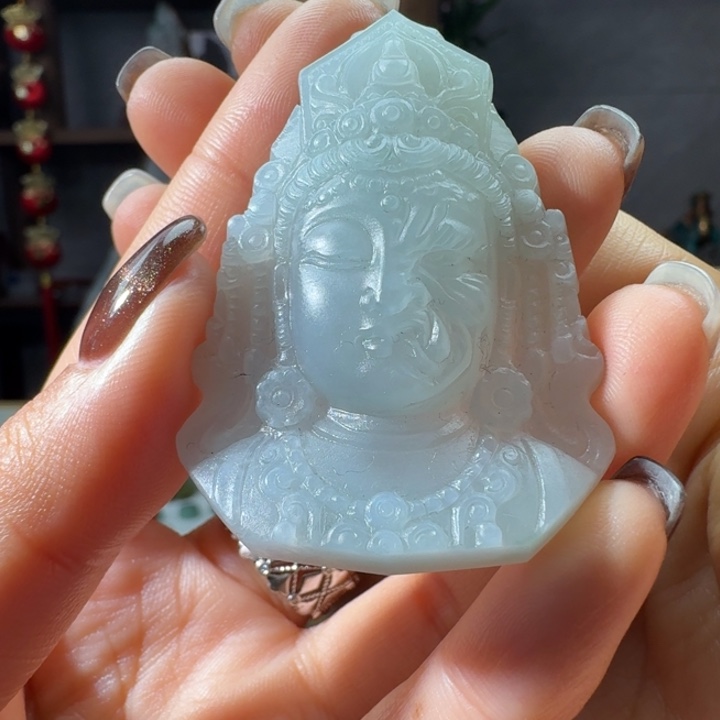 定制翡翠未镶嵌佛魔