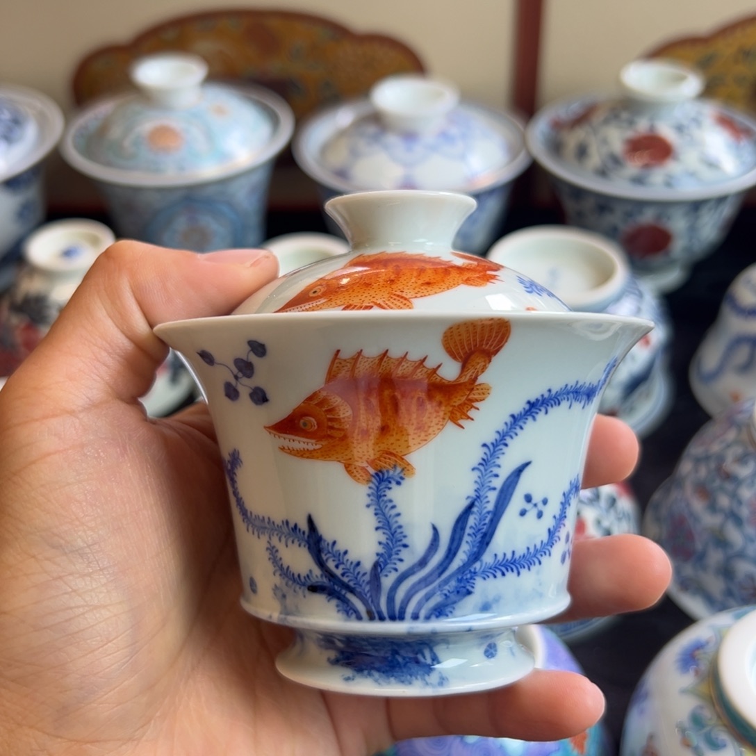 点工鳜鱼马蹄盖碗