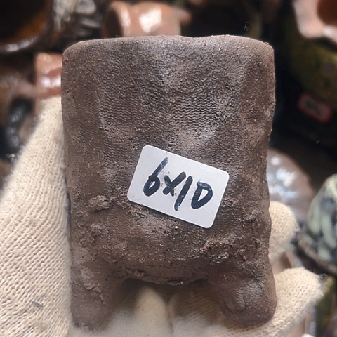 红陶粗陶花盆手工