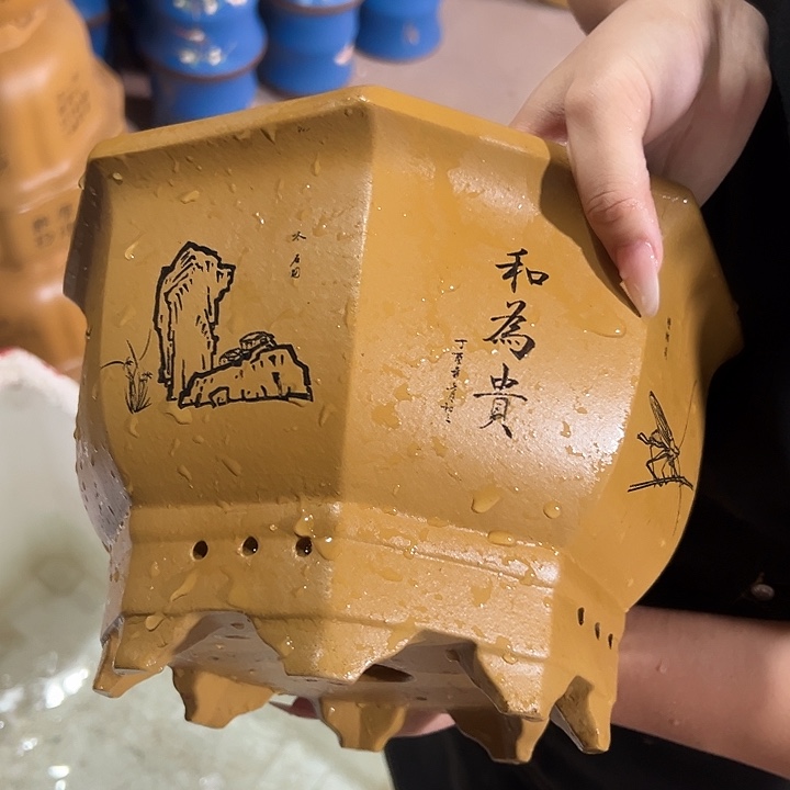 紫砂花盆口口27917