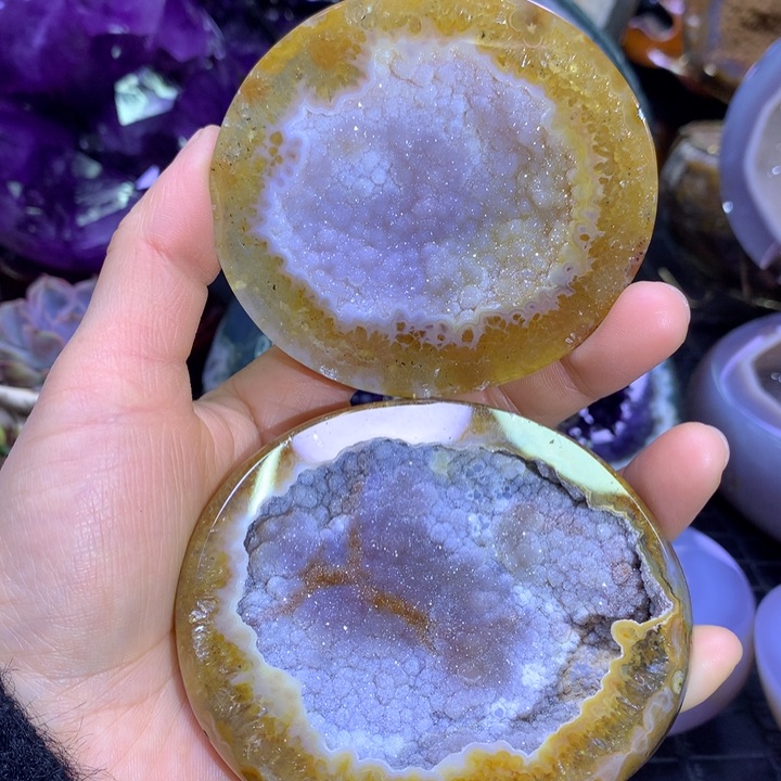 水晶全抛雪景彩软盆未镶嵌