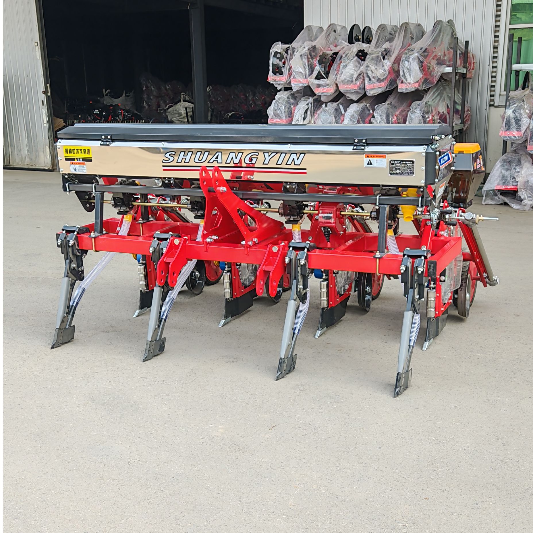 新款四行高端悬浮玉米精播机大豆高粱播种机双印农机