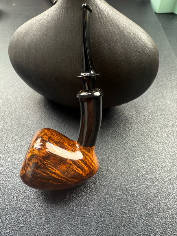 玥杺石楠木牛角烟斗