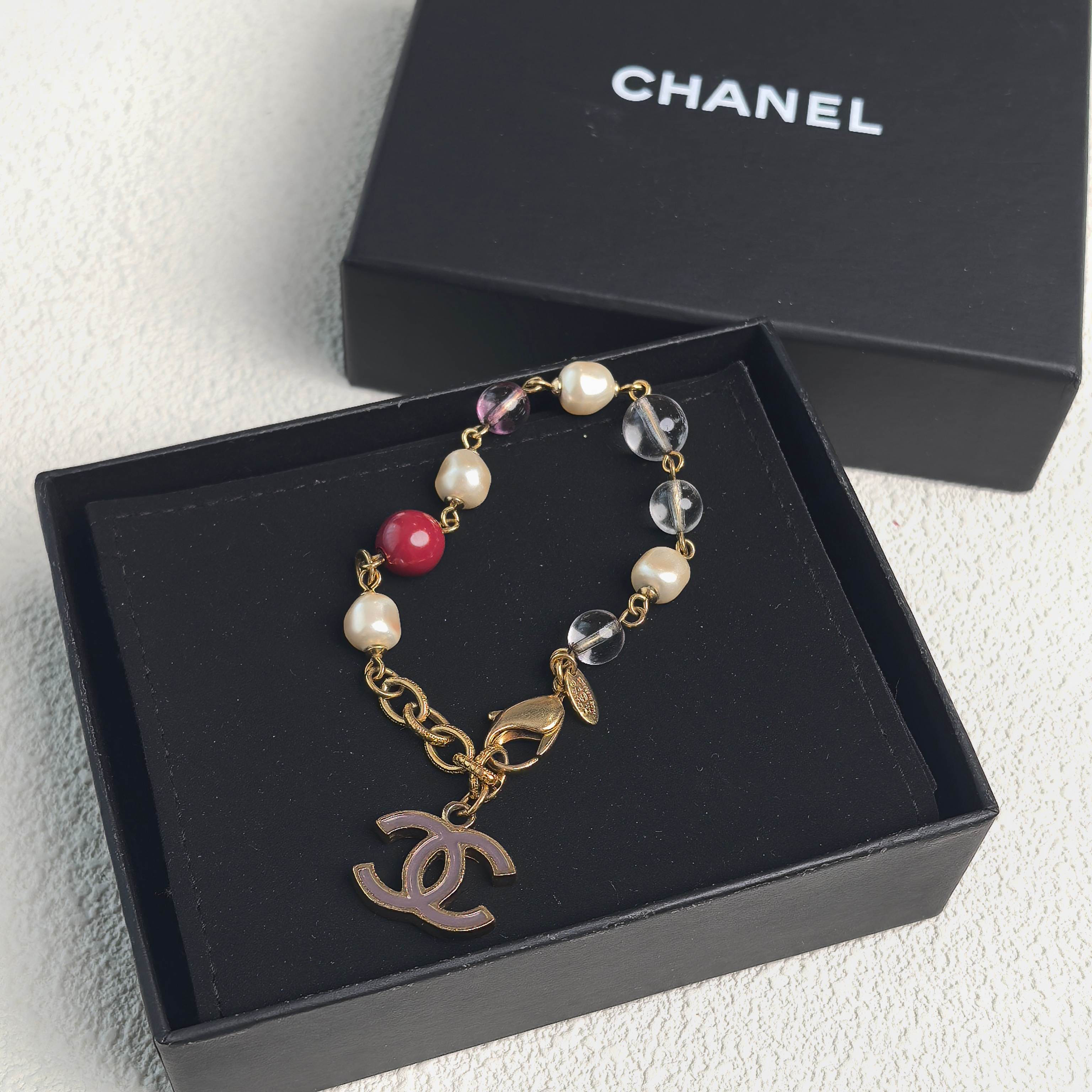 95新 Chanel/香奈儿 泡泡中古 Chanel 彩色串珠珍珠手链