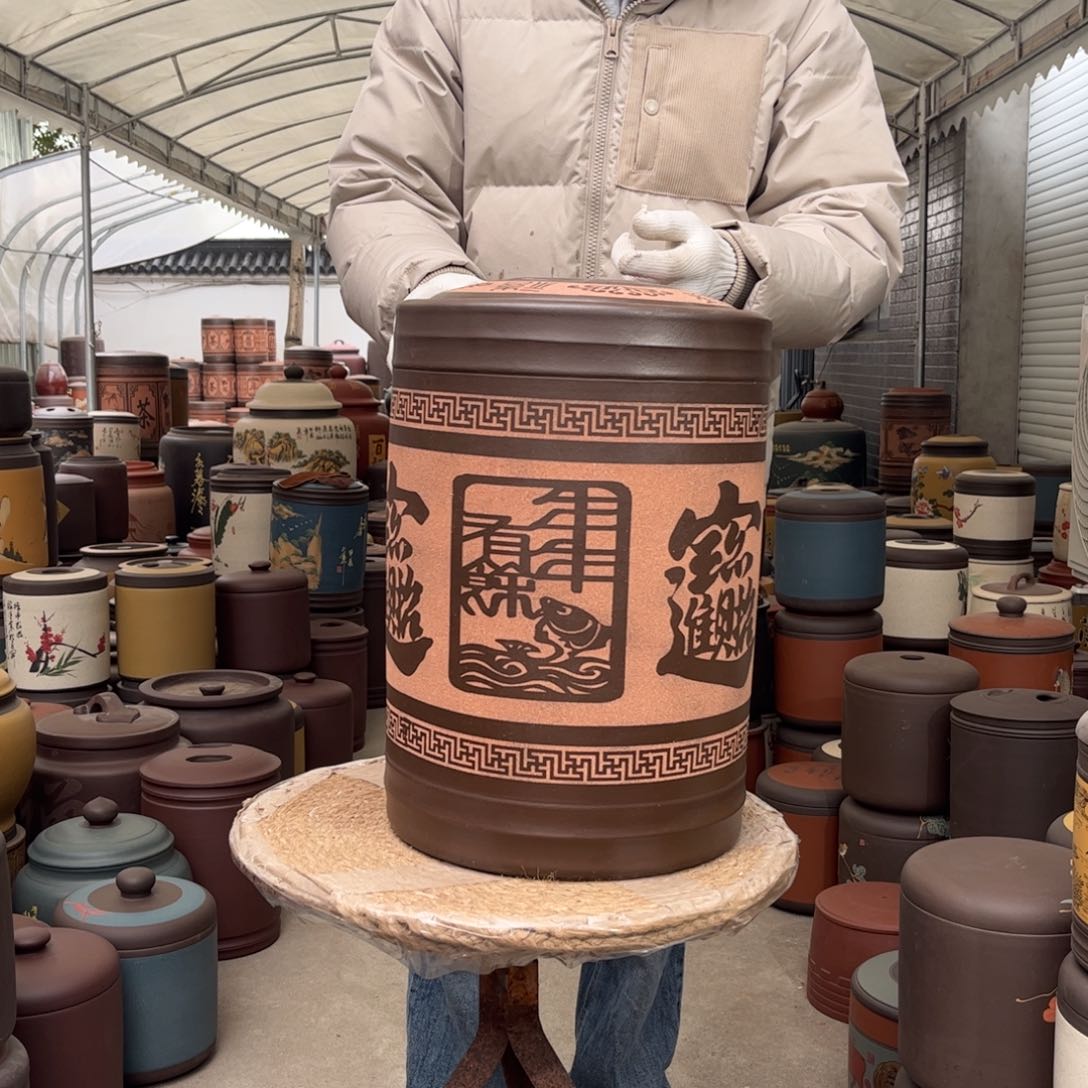 紫砂茶叶罐23饼茶叶罐