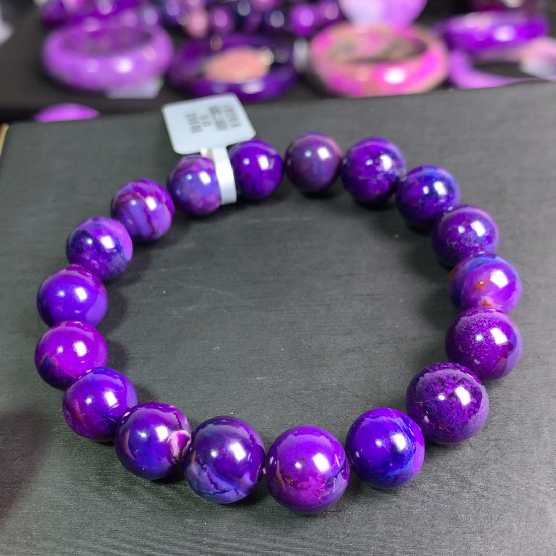 苏纪石（舒俱来）蓝紫幻彩手串未镶嵌