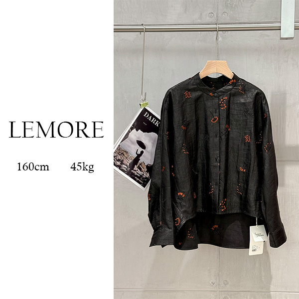 褶皱宽松型漂白圆领新中式T恤秋季国风宽松设计师