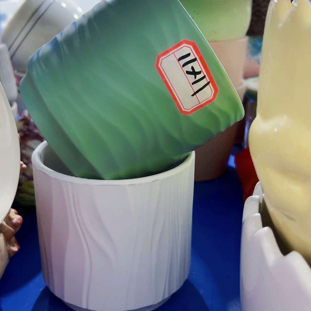 有孔外贸尾单陶瓷花盆凑单10米包邮