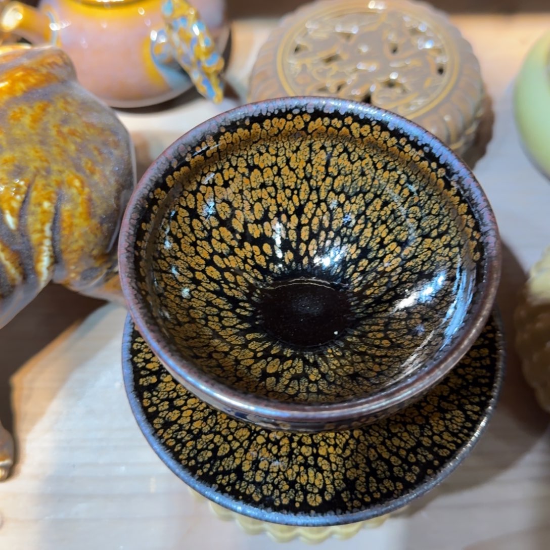 老***质茶盏建盏精品金鹧鸪