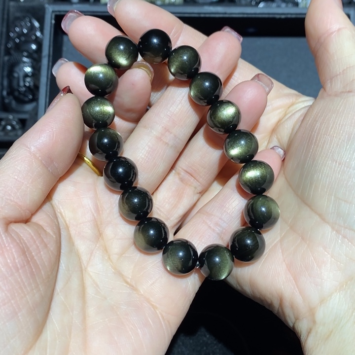 黑曜岩手链未镶嵌用****0