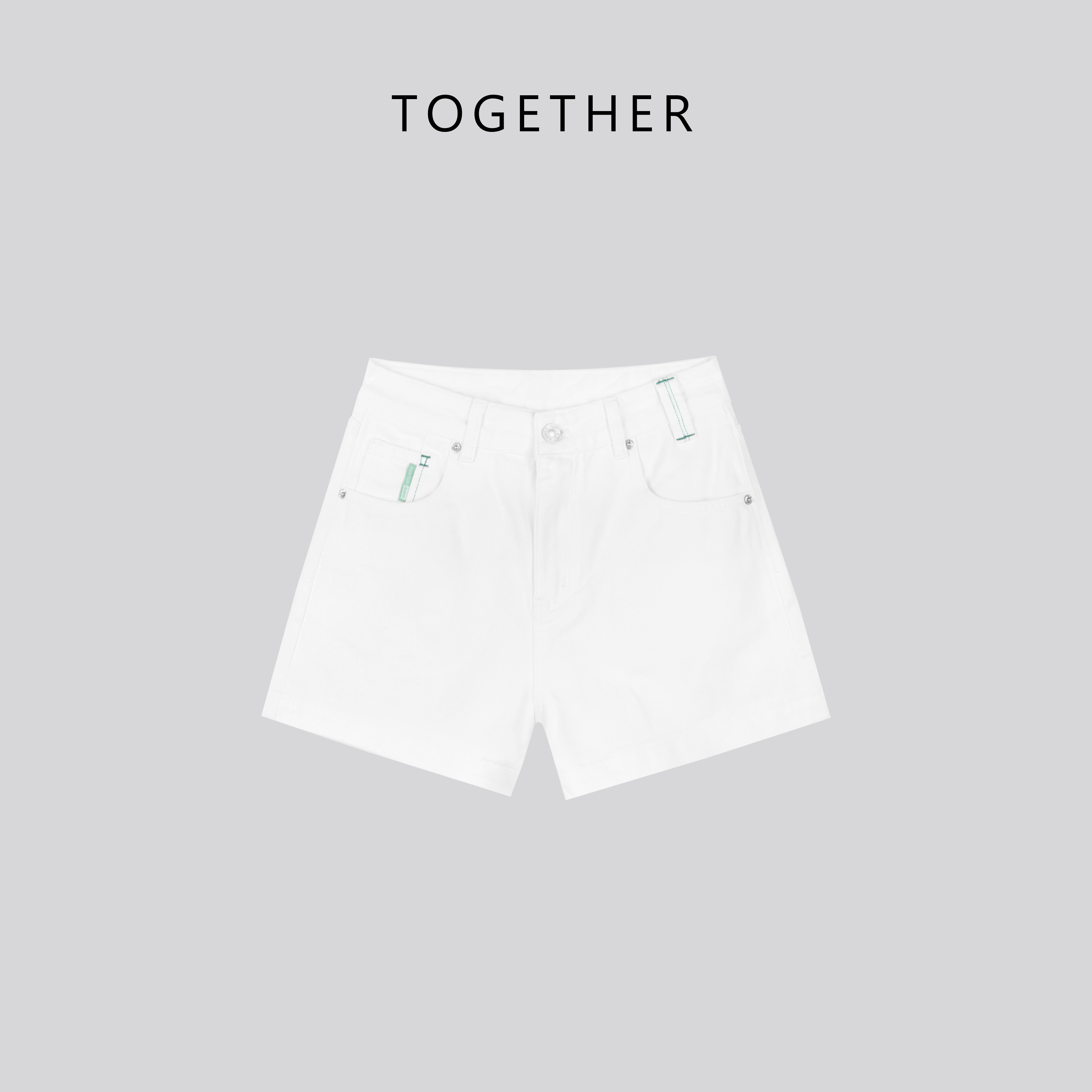 【TOGETHER】无弹A字牛仔短裤 #Q5035