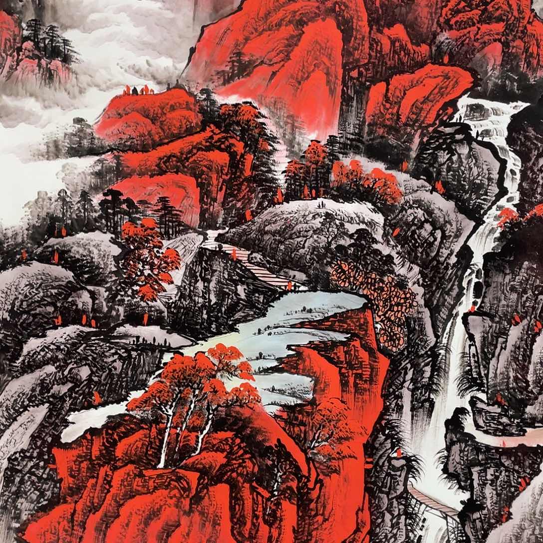 a***i国画老师手绘带运险w