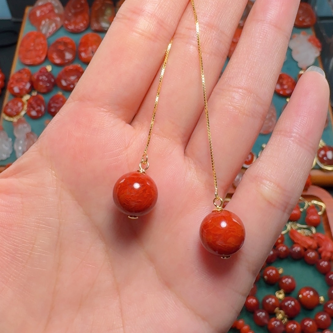 南红玛瑙南红11银S925镶嵌