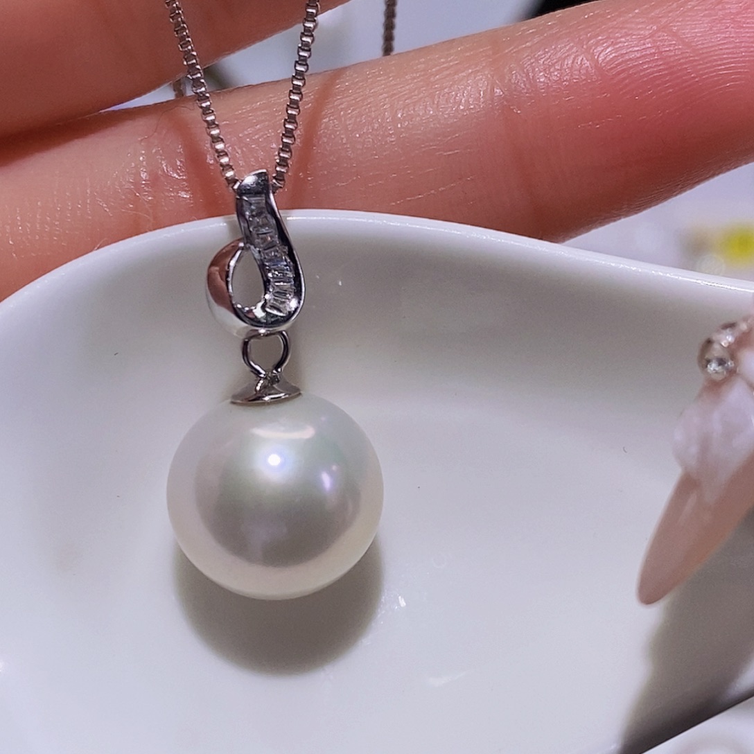 淡水珍珠颈饰银S925镶嵌