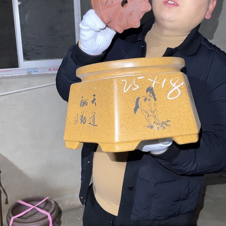 紫砂花盆紫砂等传统