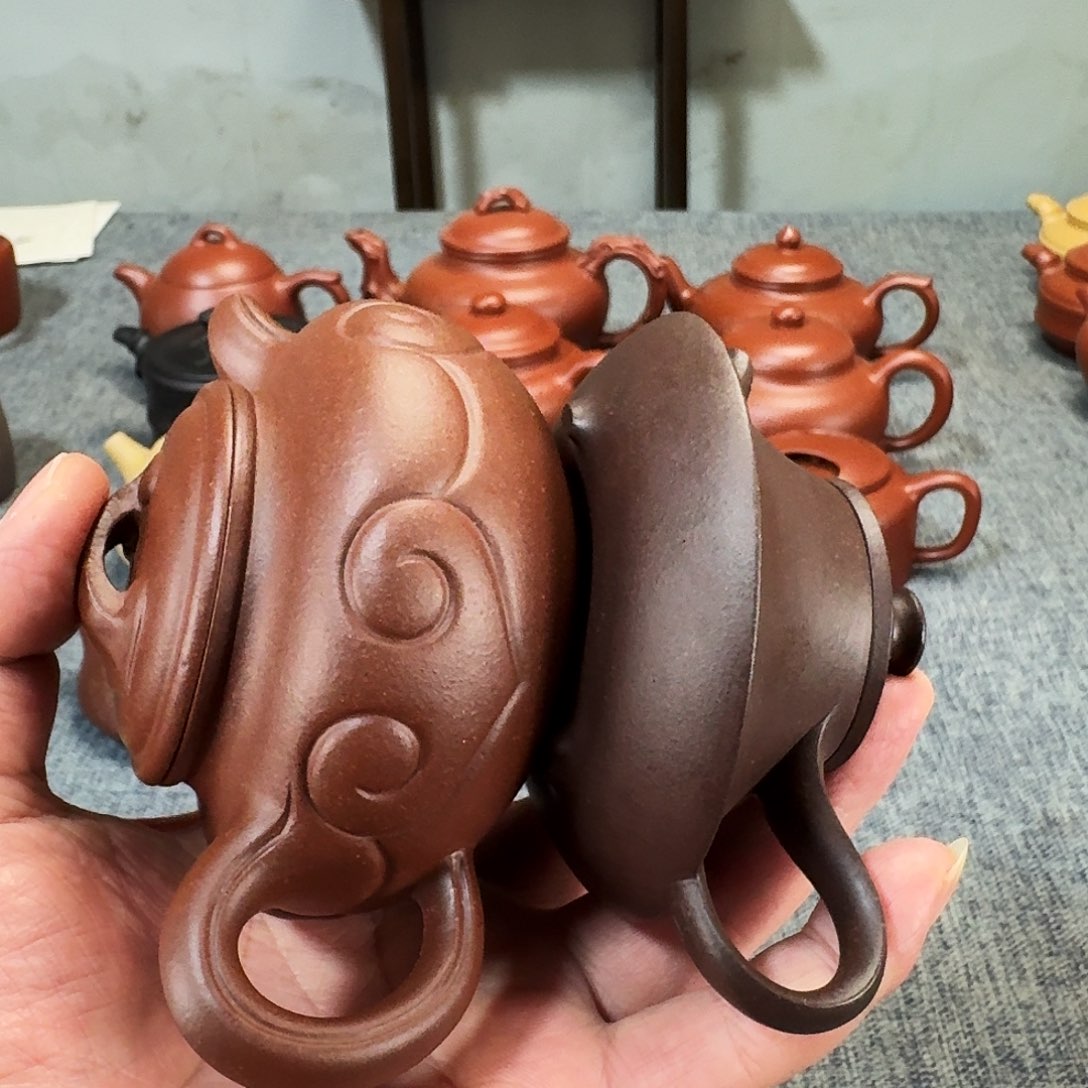 联***彬紫砂茶壶全手工紫砂壶仿古如意