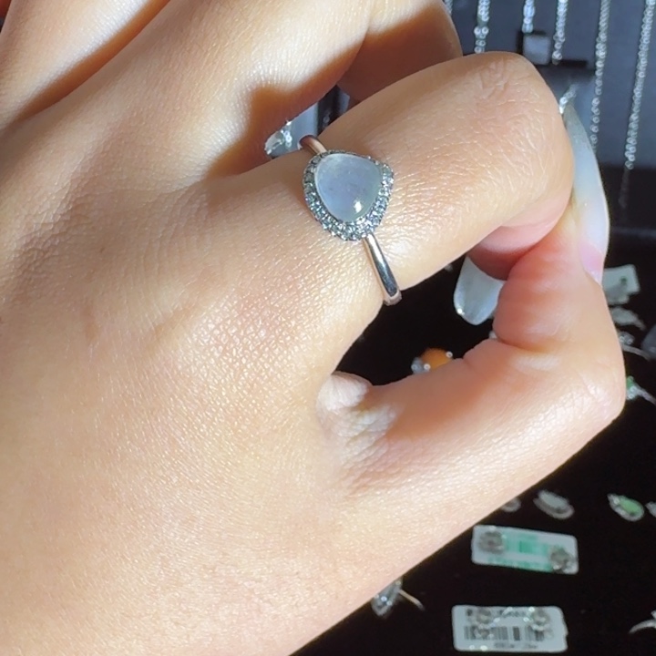 银S925镶嵌戒指翡翠