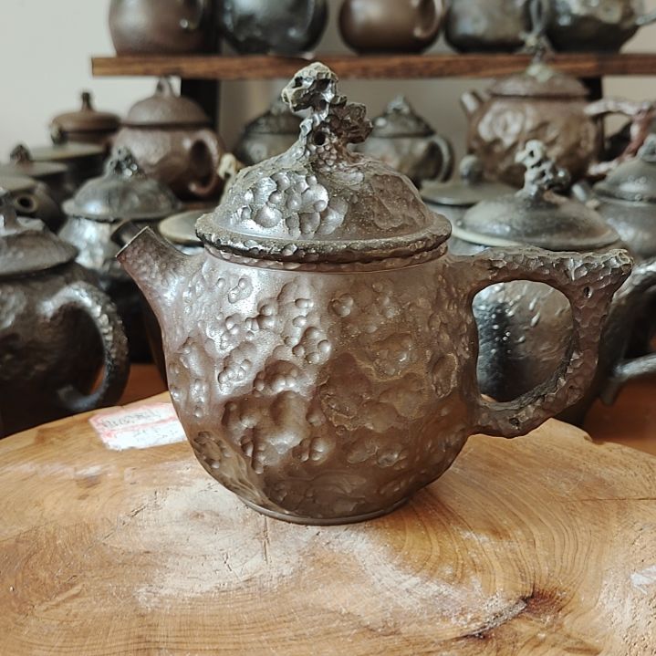坭兴陶纯柴烧全手工茶壶微瑕200c