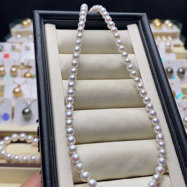 淡水珍珠项链未镶嵌淡水珍珠项链4-5毫米