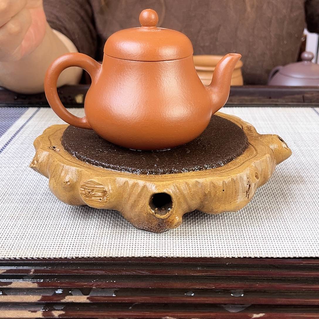 紫砂茶壶宜兴紫砂小煤窑朱泥150c c