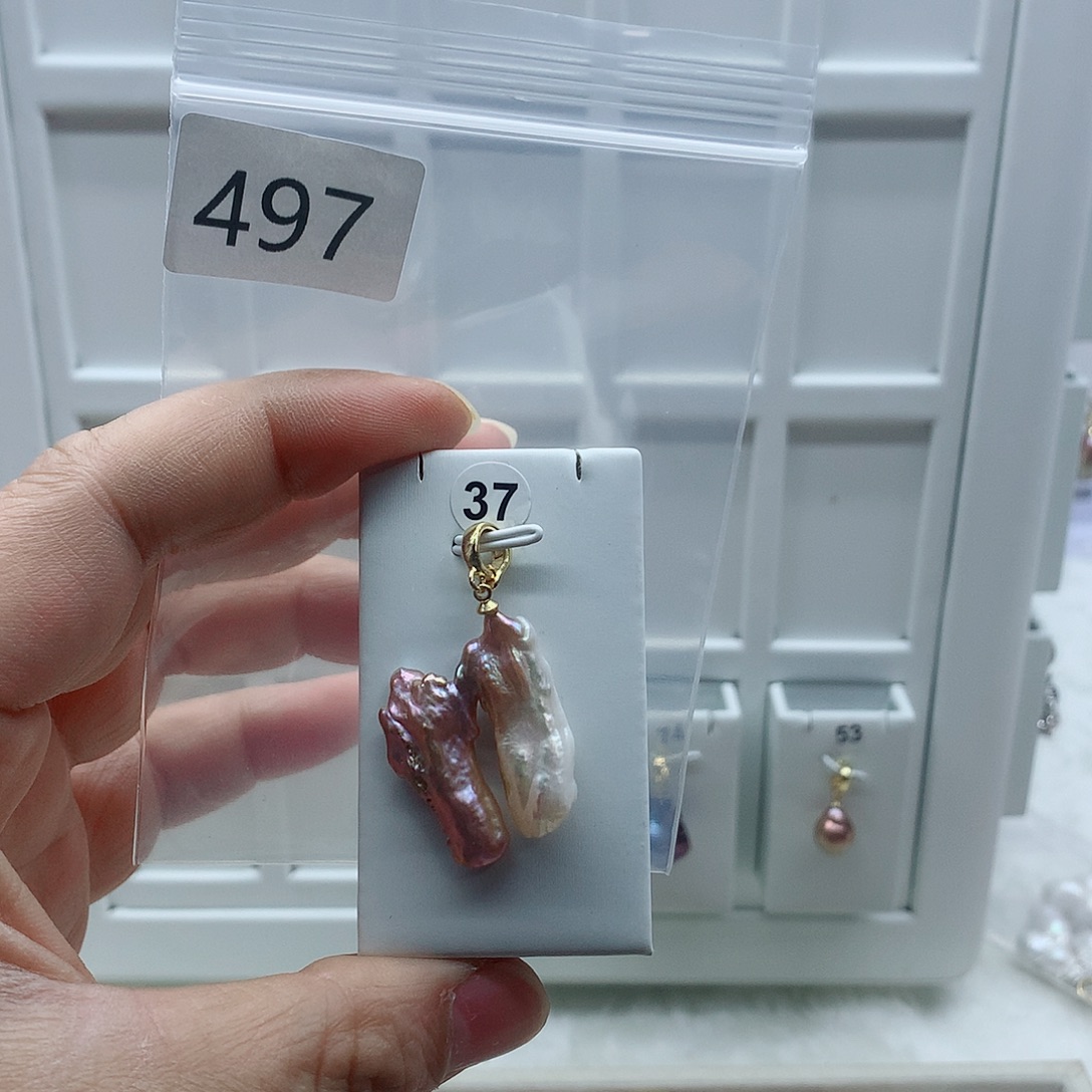 合金淡水珍珠吊坠(不含链)