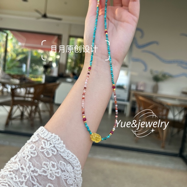 925银银制品 【敦煌】原创新中式复古手工红手链项链一款多戴022