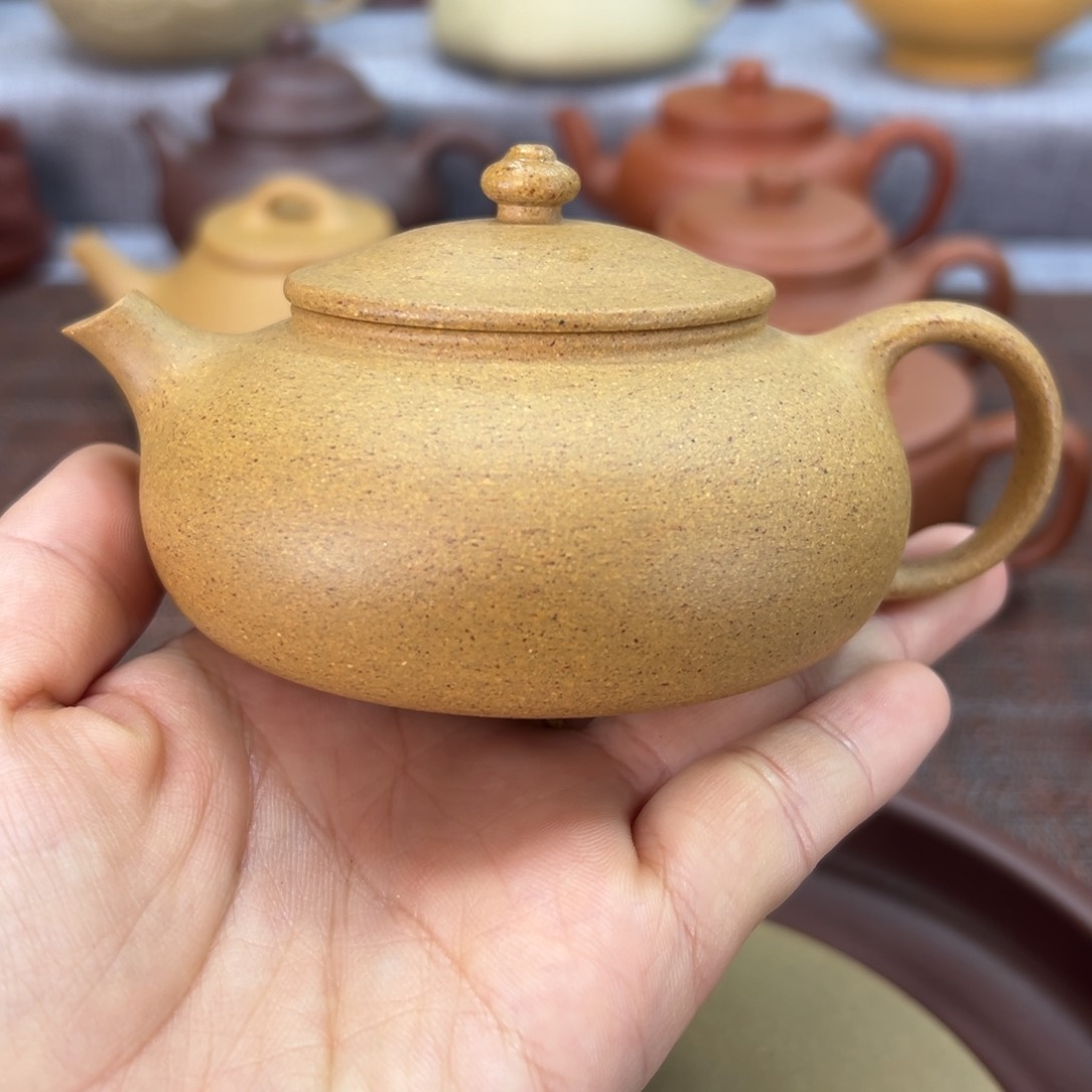 紫砂茶壶黄金段寒江