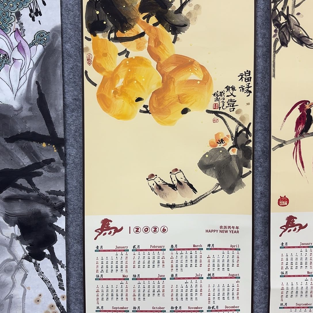 国画手绘花鸟国画作