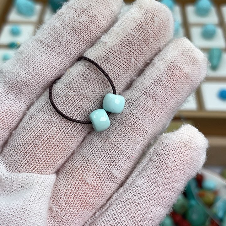 绿松石珠宝奇石未镶嵌天*色