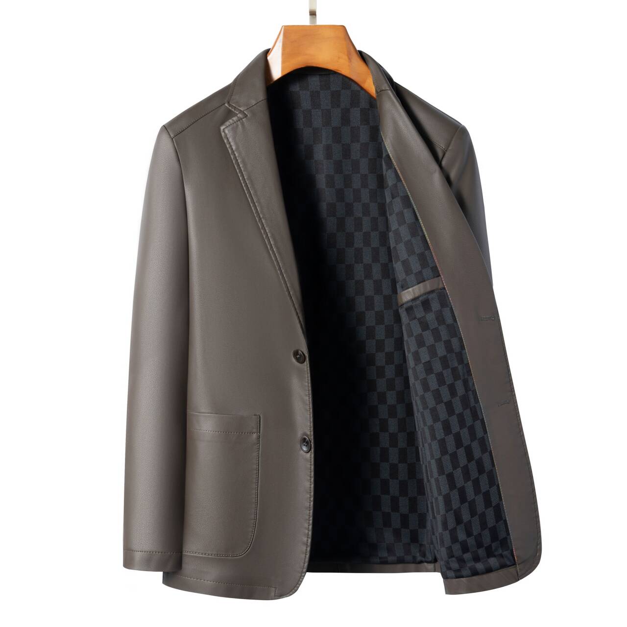 海宁男士秋冬新款山羊皮轻奢休闲款西服清仓