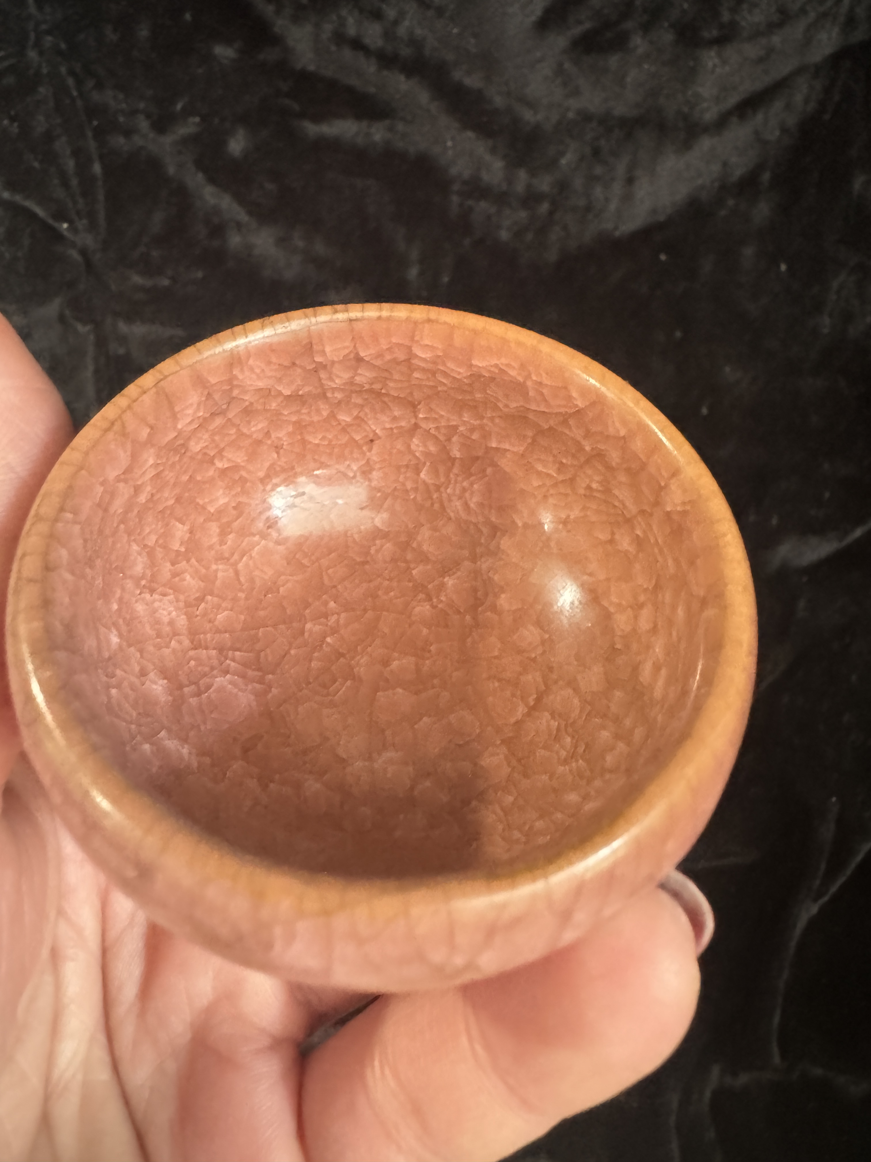 官窑冰片杯，古玩老窑