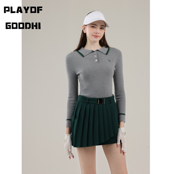 高尔夫服装女秋冬款高尔夫长袖女高尔夫女裙运动女装显瘦网球服女