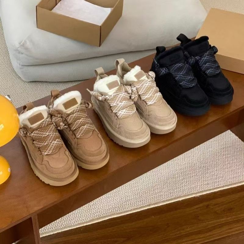 HKTY梅尔雪地靴真皮真毛