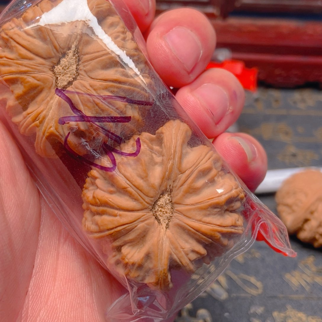 把件文玩核桃南*白狮子