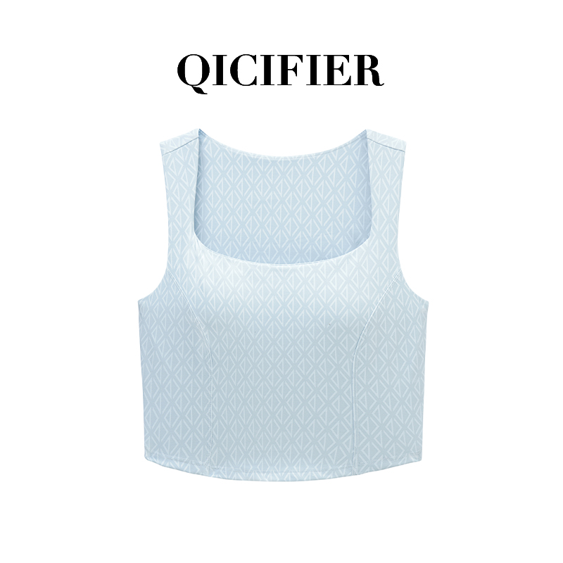 【QICIFIER】菱形兰 法式复古 设计款运动背心 5138