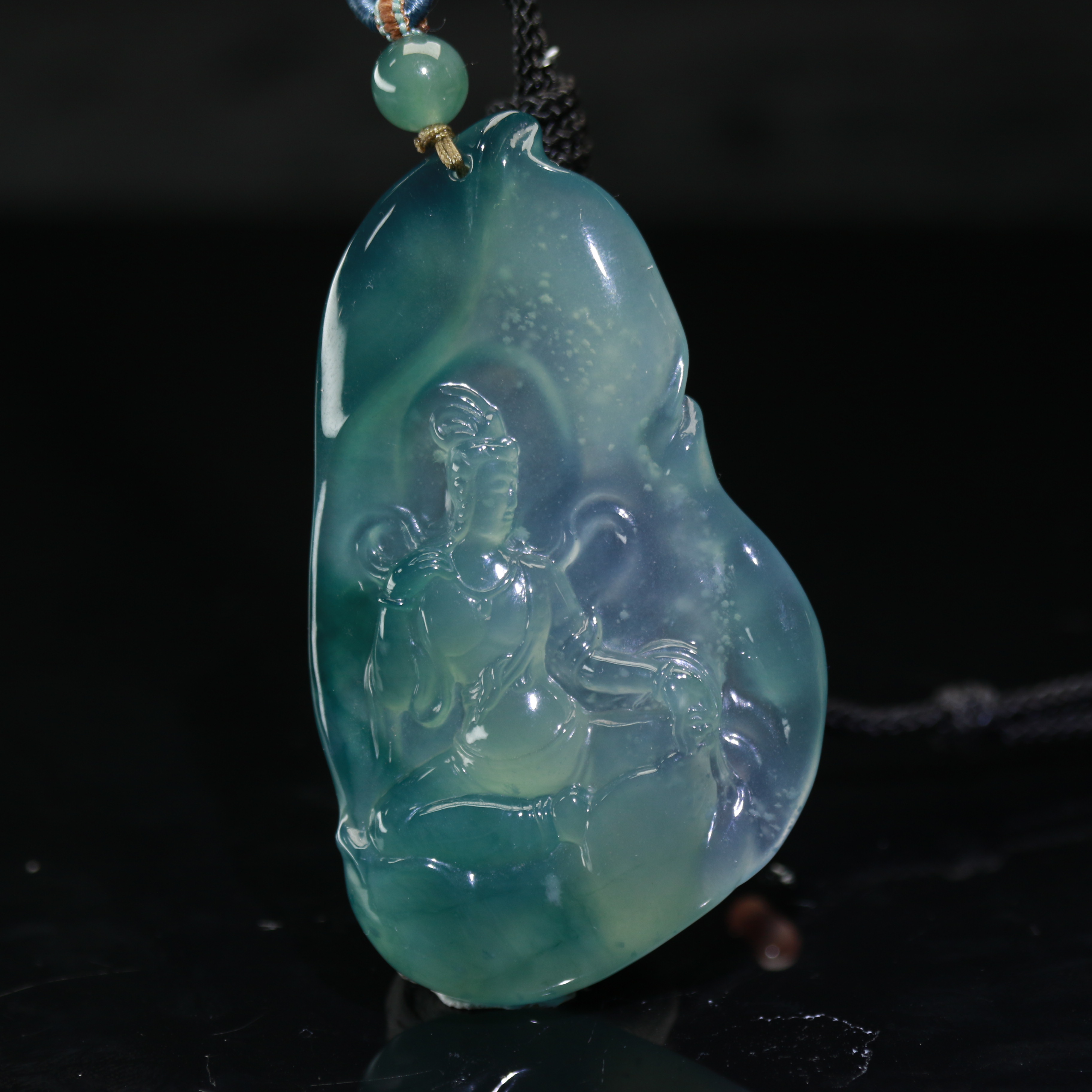 27天然高冰危地马拉翡翠A货观音/000343/上海嘉禾拍卖