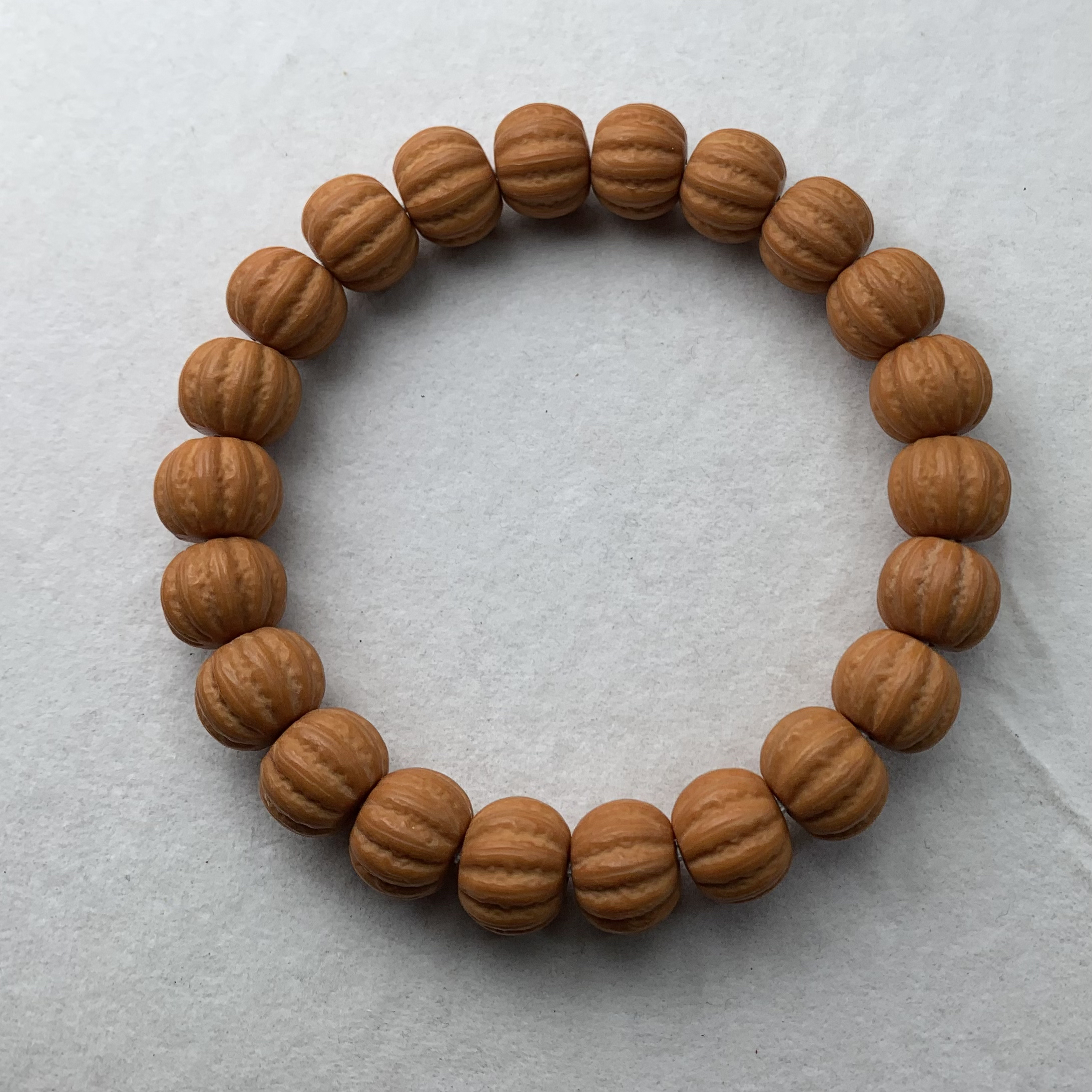 猴头核桃 精工雕刻 南瓜八棱手串 尺寸14mm左右