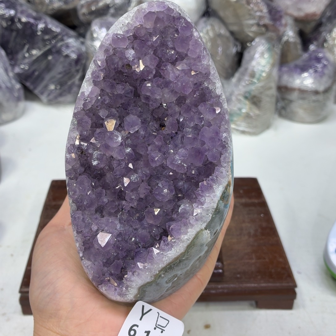 眼镜紫晶未镶嵌水晶