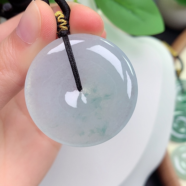 颈饰未镶嵌翡翠平安扣 36.3-5.8mm