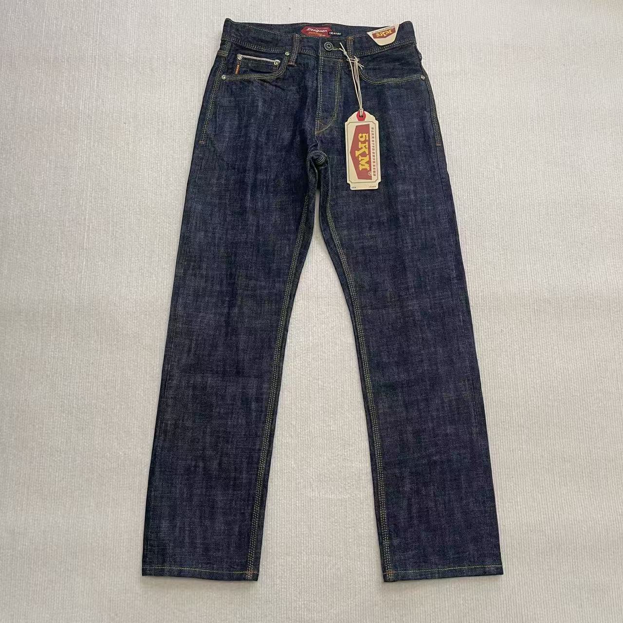 1323冬季重磅18盎司赤耳丹宁原色纯棉无弹501直筒潮流百搭牛仔裤